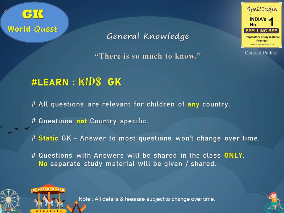 GK Classes for Children - PreSchool Learning near Me